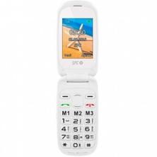 Telefono movil spc harmony white tipo tapa - dual sim - 24  - microsd - radio fm - bluetooth