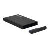 Caja para disco duro TooQ | HDD | 2.5" | SATA A USB 2.0 3.0 | NEGRA