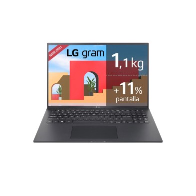 Portátil LG Gram 16Z95P-G.AA78B i7-1195G7 40,6 cm (16") WQXGA 16 GB LPDDR4x-SDRAM 512 GB SSD