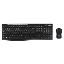 Logitech Wireless Combo MK270 teclado USB QWERTY Inglés Ratón incluido Negro