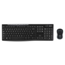 LOGITECH COMBO MK270 | TECLADO Y RATÓN | WIRELESS USB | QWERTY | INGLÉS |NEGRO