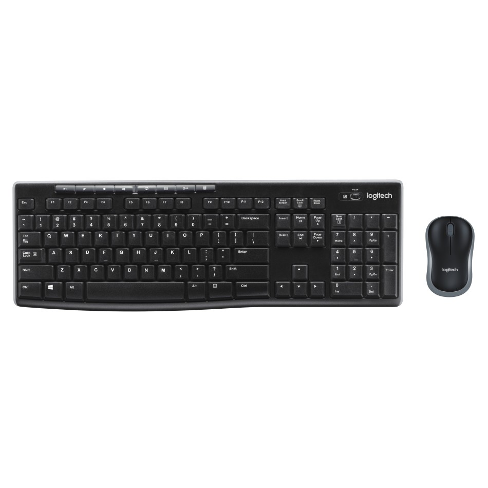 Logitech Wireless Combo MK270 teclado USB QWERTY Inglés Ratón incluido Negro