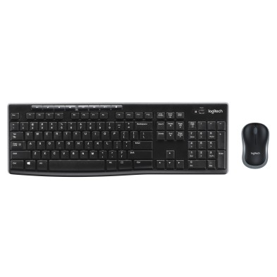 LOGITECH COMBO MK270 | TECLADO Y RATÓN | WIRELESS USB | QWERTY | INGLÉS |NEGRO