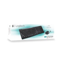 Logitech Wireless Combo MK270 teclado USB QWERTY Inglés Ratón incluido Negro