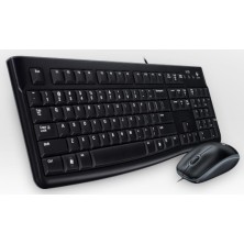 Logitech Desktop MK120 teclado USB AZERTY Francés Ratón incluido Negro