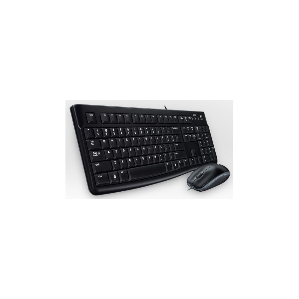 Logitech Desktop MK120 teclado USB AZERTY Francés Ratón incluido Negro