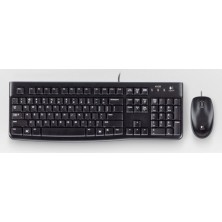 Logitech Desktop MK120 teclado USB AZERTY Francés Ratón incluido Negro
