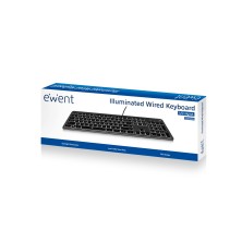 Ewent EW3269 teclado USB QWERTY Español Negro