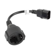 Cable lanberg adaptador iec 320 c14 -  schuko cee7 hembra 20cm