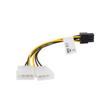 Cable de alimentación LANBERG | Molex | 2x Macho a Hembra | 15 cm | Negro