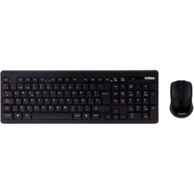 Kit Teclado + Ratón Nilox NXKMWE0001 | RF Inalámbrico | QWERTY | 1000 DPI | Negro