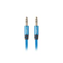 Cable minijack lanberg 3.5mm m - m 3 pin 2m premium azul