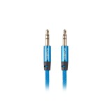 Cable minijack lanberg 3.5mm m - m 3 pin 2m premium azul