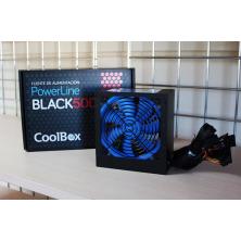 CoolBox Powerline Black 500 unidad de fuente de alimentación 500 W 20+4 pin ATX ATX Negro