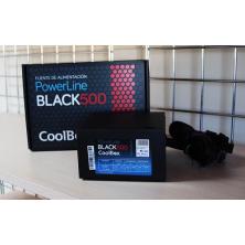 CoolBox Powerline Black 500 unidad de fuente de alimentación 500 W 20+4 pin ATX ATX Negro