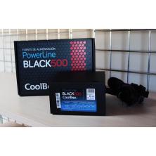 CoolBox Powerline Black 500 unidad de fuente de alimentación 500 W 20+4 pin ATX ATX Negro