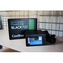 CoolBox Powerline Black 700 unidad de fuente de alimentación 700 W 20+4 pin ATX ATX Negro