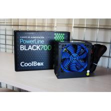 CoolBox Powerline Black 700 unidad de fuente de alimentación 700 W 20+4 pin ATX ATX Negro