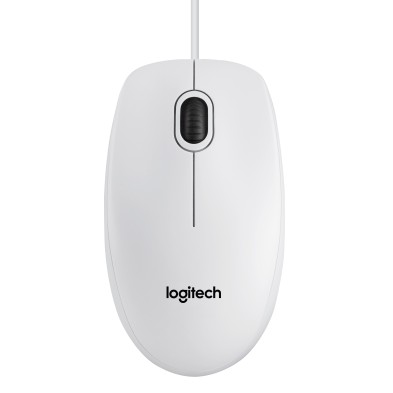 Ratón Logitech B100 Optical Usb Mouse f. Bus | Ambidextro | USB tipo A | Óptico | 800 DPI | Blanco
