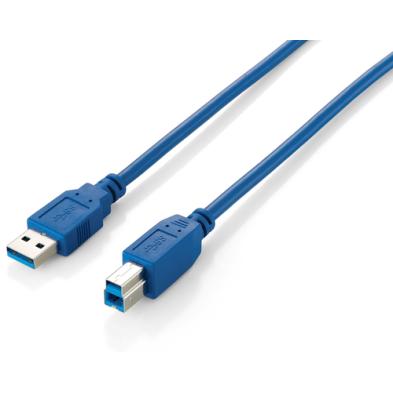 CABLE USB 3.2 | EQUIP | DISPOSITIVOS | 3.1 GEN 1 | USB A - USB B | AZUL | 3M