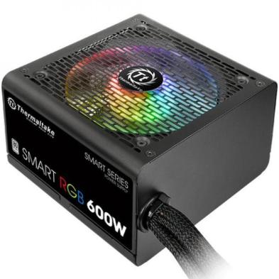 Fuente de Alimentación Gaming Thermaltake Smart RGB | ATX | 600W | 80 Plus | 120 mm | Negro