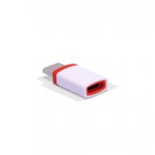 Adaptador Micro USB 3GO A201 Micro USB Hembra - USB Tipo-C Macho/ Blanco y Rojo