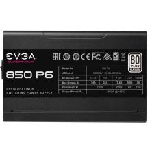 Fuente de Alimentación EVGA SuperNova 850 P6/ 850W/ Ventilador 13.5cm/ 80 Plus Platinum