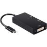 AISENS | Adaptador USB 3.0 Tipo-C | USB Tipo-C Macho | DVI Hembra | VGA Hembra | HDMI Hembra | Negro