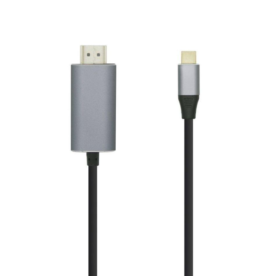 Cable HDMI Aisens A109-0393/ USB Tipo-C Macho - HDMI Macho/ 1.8m/ Negro