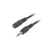 Cable Estéreo Lanberg | 3.5 mm/M - 3.5 mm/H | Negro | 1.5 m