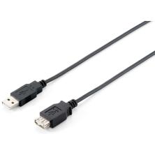 CABLE USB 2.0 | EQUIP | DISPOSITIVOS | USB A - USB A | NEGRO | 5M