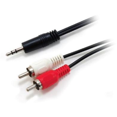 Cable de Audio Equip 14709207 | 3,5mm 2 x RCA | Negro | 2,5 M