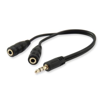 Cable de Audio Equip 147941 | 2 x 3.5 mm - 3.5 mm | Negro | 0,13 M