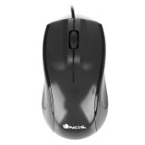 Ratón NGS Black Mist negro con cable USB