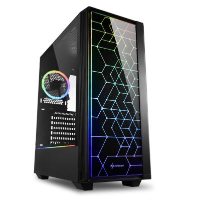 Caja PC Gaming SHARKOON RGB LIT 100 | Midi Tower | USB 3.0 | ATX | Negro