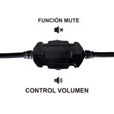 Auriculares gaming con microfono phoenix - ps5 - ps4 - pc - controles en cable - mute - blanco