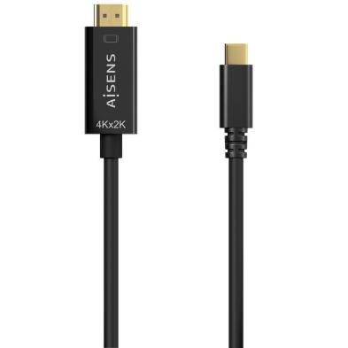Cable Conversor HDMI AISENS | 4K | A109-0624 | USB Tipo-C Macho | HDMI Macho | 1.8m | Negro