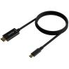 Cable Conversor HDMI AISENS | 4K | A109-0624 | USB Tipo-C Macho | HDMI Macho | 1.8m | Negro