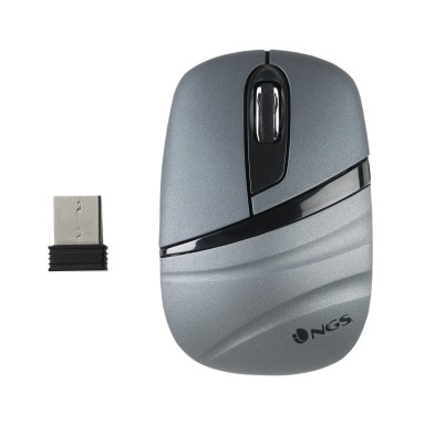 Ratón NGS ASH Dual | Ambidextro | RF Wireless + Bluetooth | Óptico | 1200 DPI | Negro