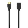 Cable Alargador HDMI AISENS | A120-0544 | HDMI Macho | HDMI Hembra | 1m | Negro