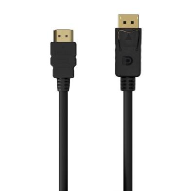 Cable Conversor Aisens A125-0550 | DisplayPort/M - HDMI/M | Negro | 0,5 M