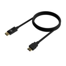 Cable Conversor Aisens A125-0550/ Displayport Macho - HDMI Macho/ 50cm/ Negro