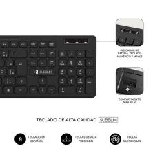 Teclado y Ratón Inalámbrico Subblim Combo Business Slim CSSW10/ Negro