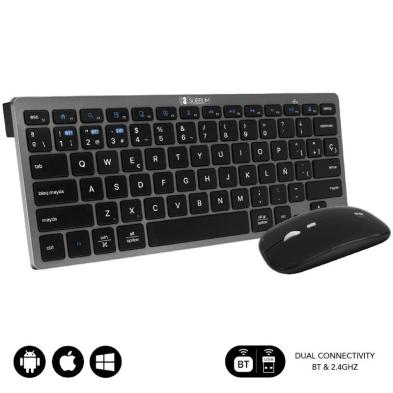 Teclado y Ratón Subblim OCO020 | Bluetooth | Multidispositivo | Compacto | Gris