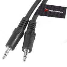 Cable phoenix phaudiojack3 audio jack 3.5 macho macho 3 metros negro