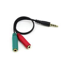 Cable conversor - adaptador  phoenix de audio - auricular  y microfono  de 2 jack 3.5 hembra a 1 jack macho de 4 pines (audio - 