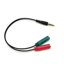 Cable conversor - adaptador  phoenix de audio - auricular  y microfono  de 2 jack 3.5 hembra a 1 jack macho de 4 pines (audio - 