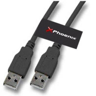 CABLE USB | PHOENIX | DISPOSITIVOS | USB A - USB A | NEGRO | 3M