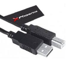 Cable  impresora phoenix phcableusbambm5m usb a macho b macho am - bm 5m  impresora negro
