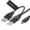 CABLE USB 2.0 | PHOENIX | DISPOSITIVOS | USB A - MINI USB B | NEGRO | 1.5 M
